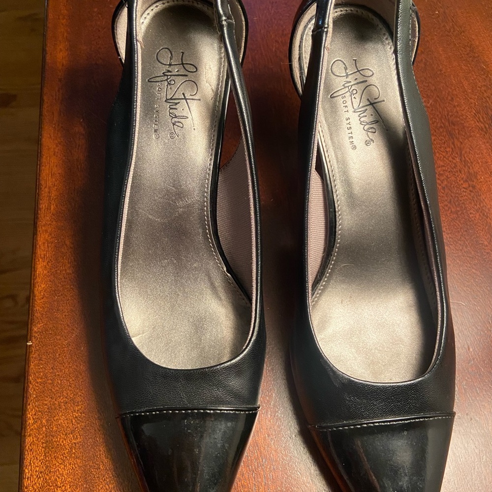 Life stride, black 8.5 women’s heels